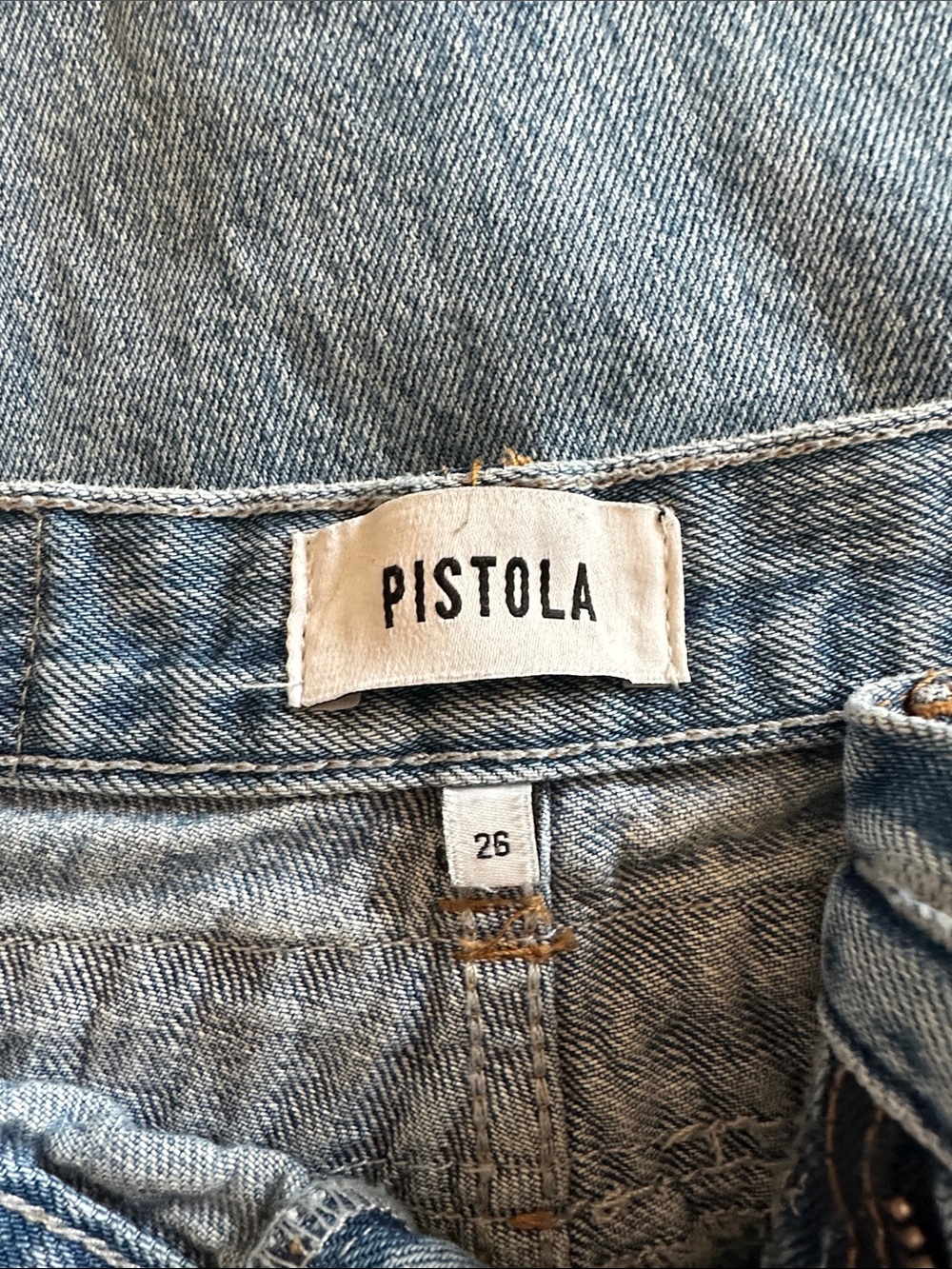 Pistola Wide-Leg Vintage Blue Denim Jeans - Picture 8 of 14
